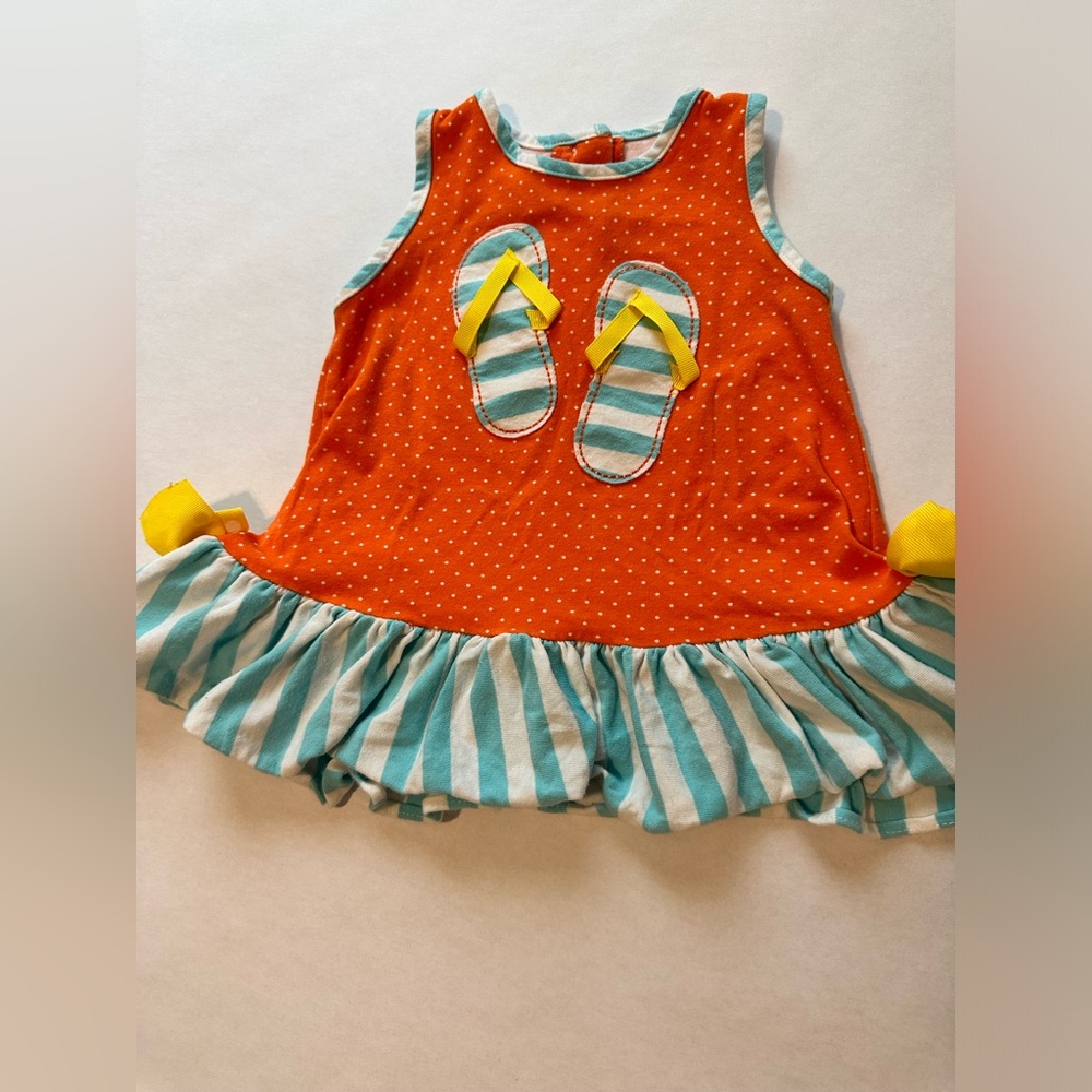 18M Ricrac & Ruffle Flip Flops Top